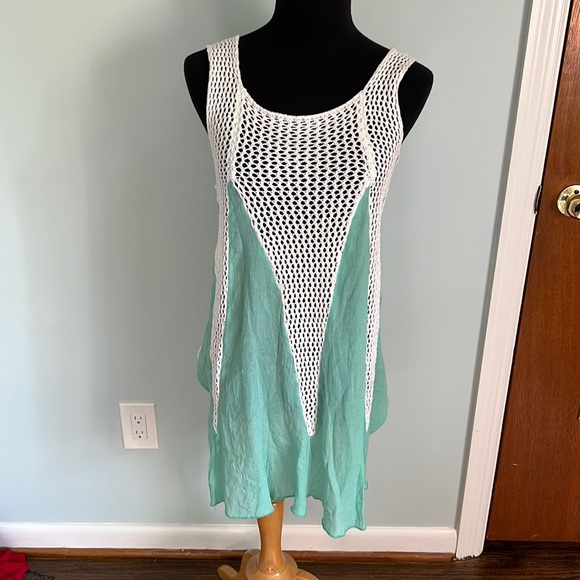 Dresses & Skirts - Crochet Mint Swim Coverup Dress